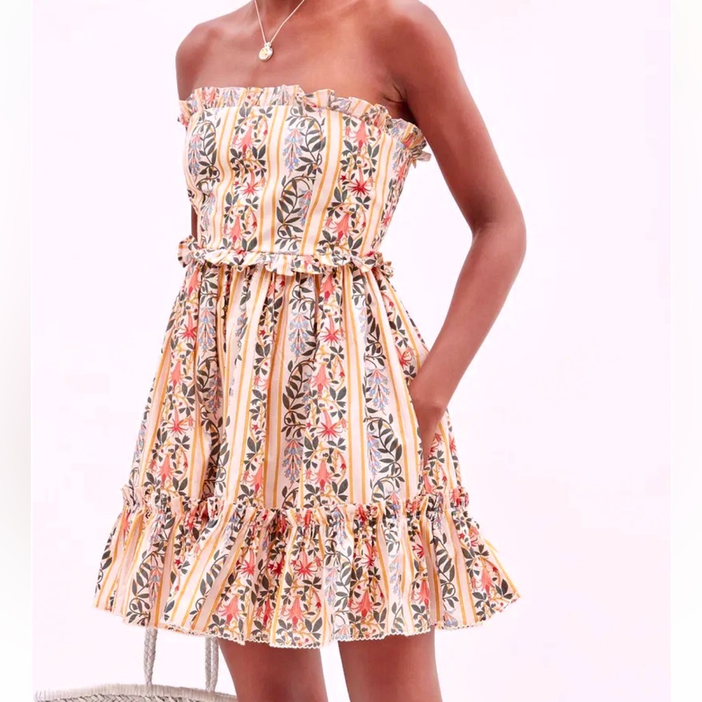 🌺🎉HP🎉🌺 NWT Aqua by Agua Bendita Rosa Lluvia Floral Mini Dress